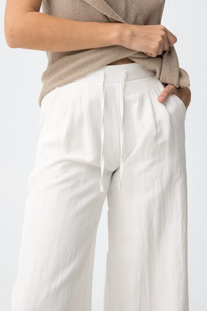 PANTALON ANCHO BLANCO MUJER 10065965_110 BRUNOS TIFFOSI