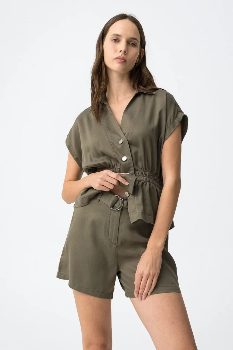 SHORT LYOCELL VERDE MUJER 10065890_831 BRUNOS TIFFOSI