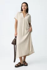 VESTIDO CAMISERO BEIGE MUJER 10064960 BRUNOS TIFFOSI