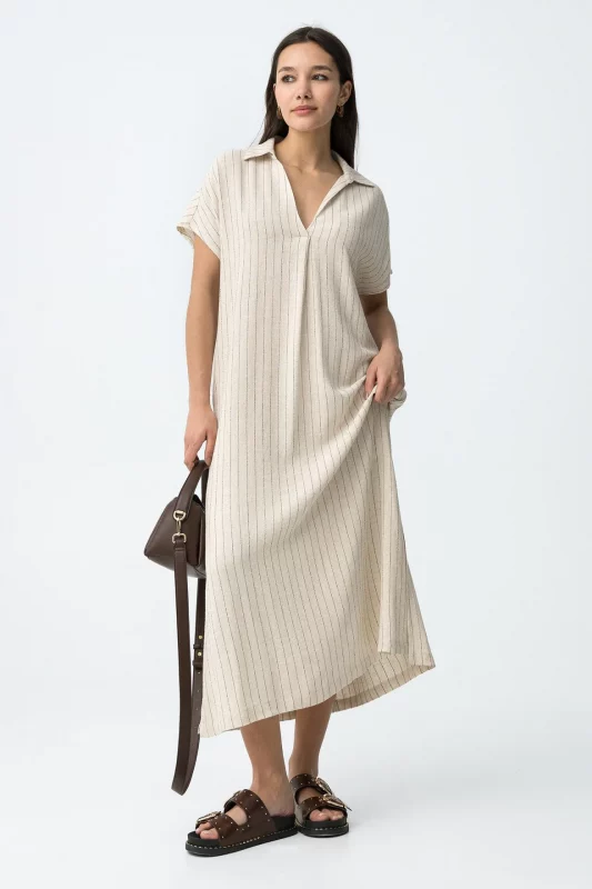 VESTIDO CAMISERO BEIGE MUJER 10064960 BRUNOS TIFFOSI