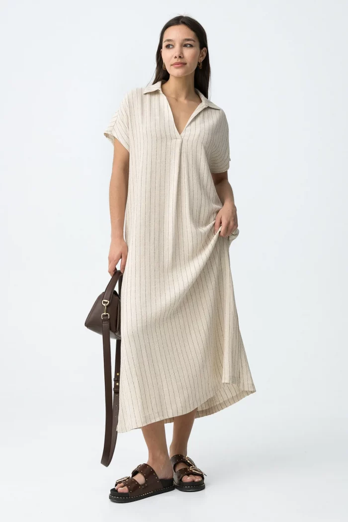 VESTIDO CAMISERO BEIGE MUJER 10064960 BRUNOS TIFFOSI