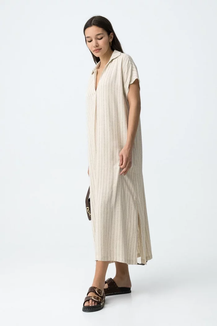 VESTIDO CAMISERO BEIGE MUJER 10064960 BRUNOS TIFFOSI