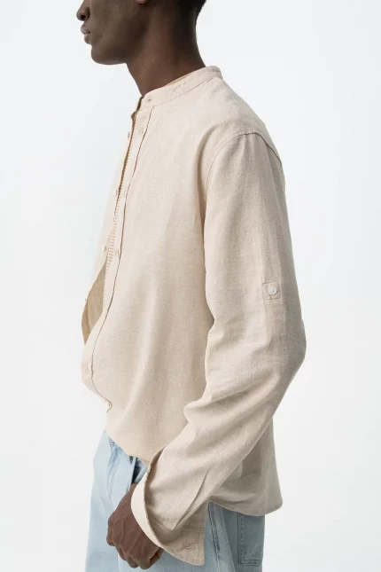 CAMISA BEIGE CUELLO MAO HOMBRE 10065634 BRUNOS TIFFOSI