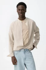 CAMISA BEIGE CUELLO MAO HOMBRE 10065634 BRUNOS TIFFOSI