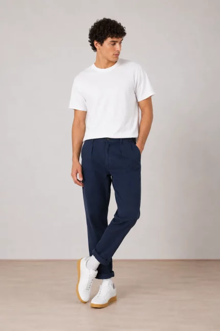 PANTALON LINO TAPERED HOMBRE 60-442 BRUNOS INDICODE