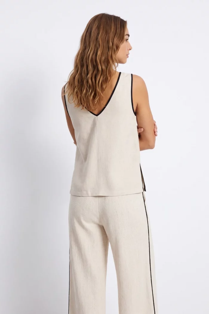 CHALECO BEIGE LINO MUJER 10068866 TIFFOSI BRUNOS