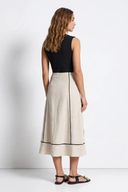FALDA BEIGE LINO MUJER 10068884 TIFFOSI BRUNOS