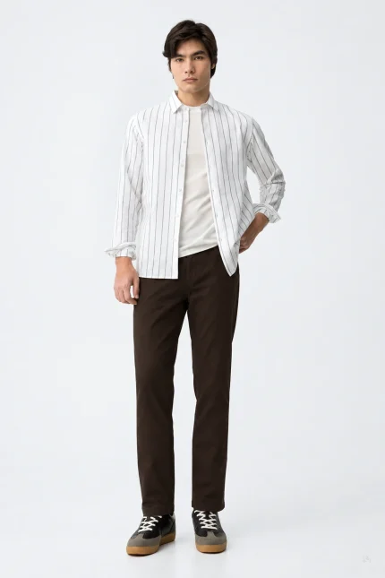 PANTALON CHINO MARRON CHOCOLATE RELAXED HOMBRE 10066884_295 TIFFOSI BRUNOS