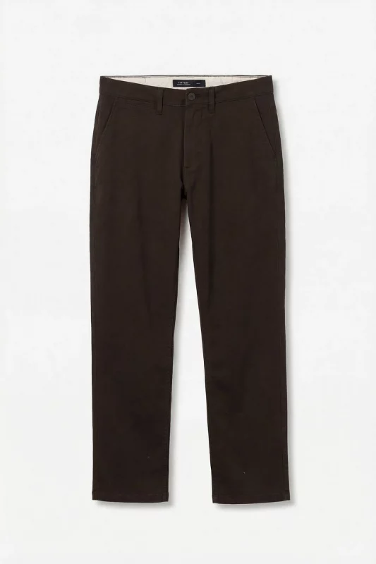 PANTALON CHINO MARRON CHOCOLATE RELAXED HOMBRE 10066884_295 TIFFOSI BRUNOS