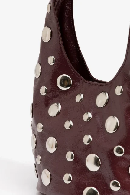 BOLSO TACHUELAS GRANATE MUJER 10067235_555 TIFFOSI BRUNOS (4)