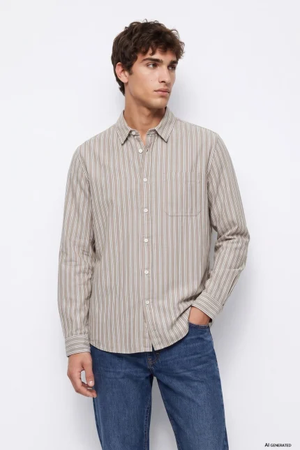 CAMISA RAYAS BEIGE HOMBRE 10068058 TIFFOSI BRUNOS (3)