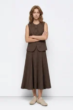 FALDA MIDI EVASE MUJER 10069214 TIFFOSI BRUNOS (4)