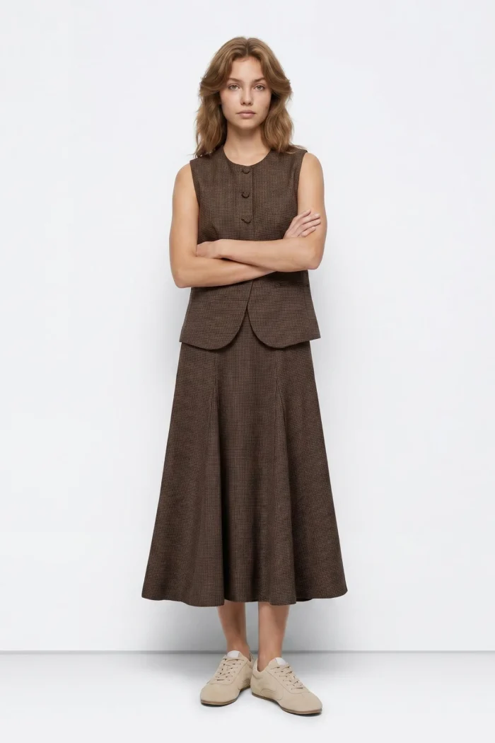 FALDA MIDI EVASE MUJER 10069214 TIFFOSI BRUNOS (4)