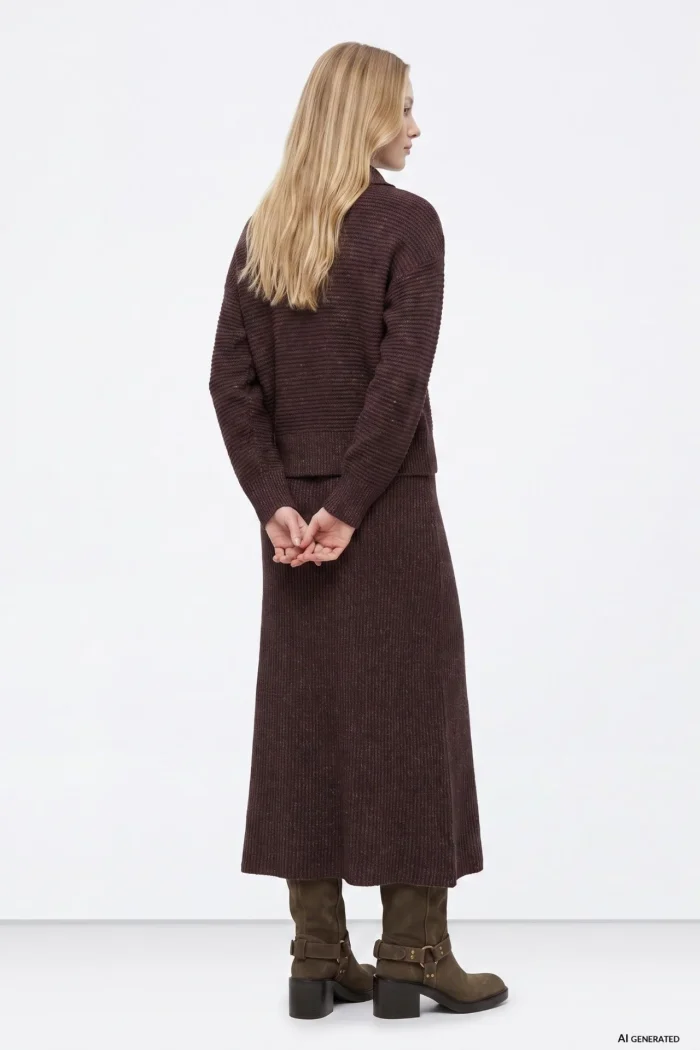 FALDA MIDI MARRON PUNTO MUJER 10067143_292 TIFFOSI BRUNOS (1)