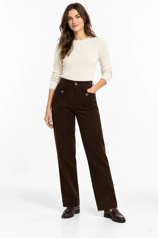 PANTALON PANA MARRON MUJER 10067082 TIFFOSI BRUNOS (1)