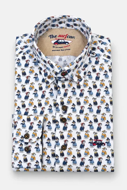 CAMISA PERRETES HOMBRE 262051 THE SURFCAR BRUNOS 1 CAMISA PERRETES HOMBRE 262051 THE SURFCAR BRUNOS (2)