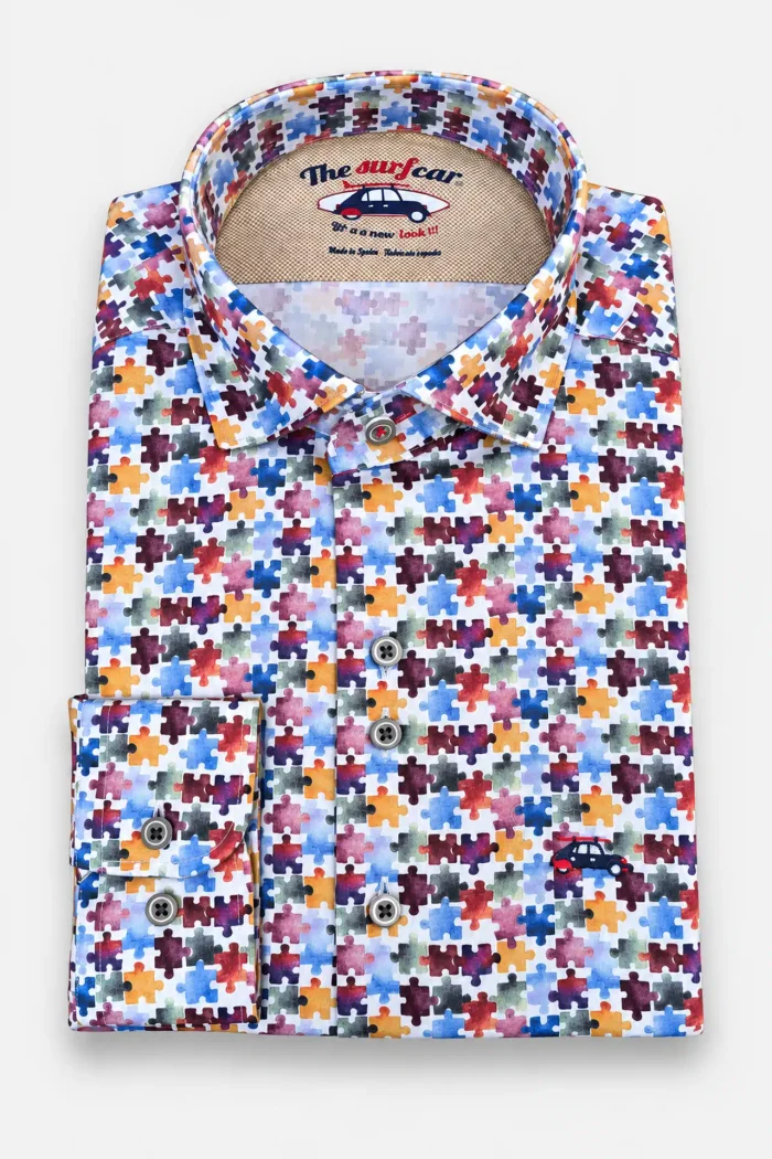 CAMISA PUZZLE HOMBRE 262044 THE SURFCAR BRUNOS (1)