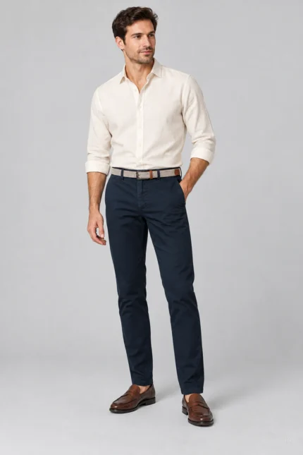 PANTALON CHINO MARINO HOMBRE IN6000011 INDICODE BRUNOS
